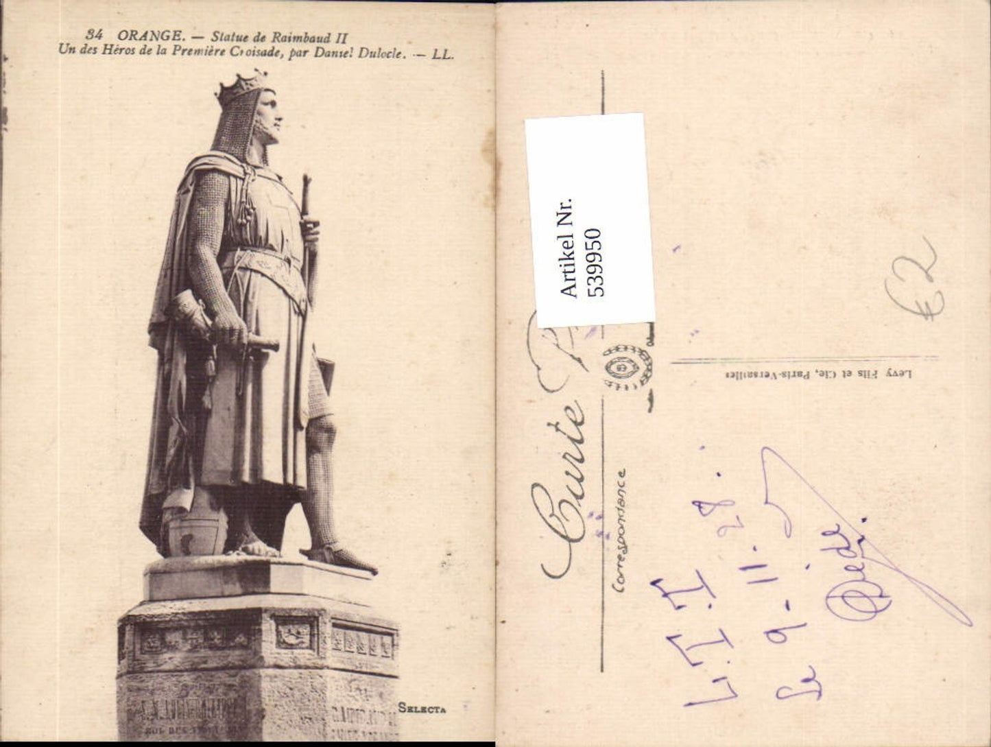 539950,Orange Statue de Raimbaud II Ritter Monument