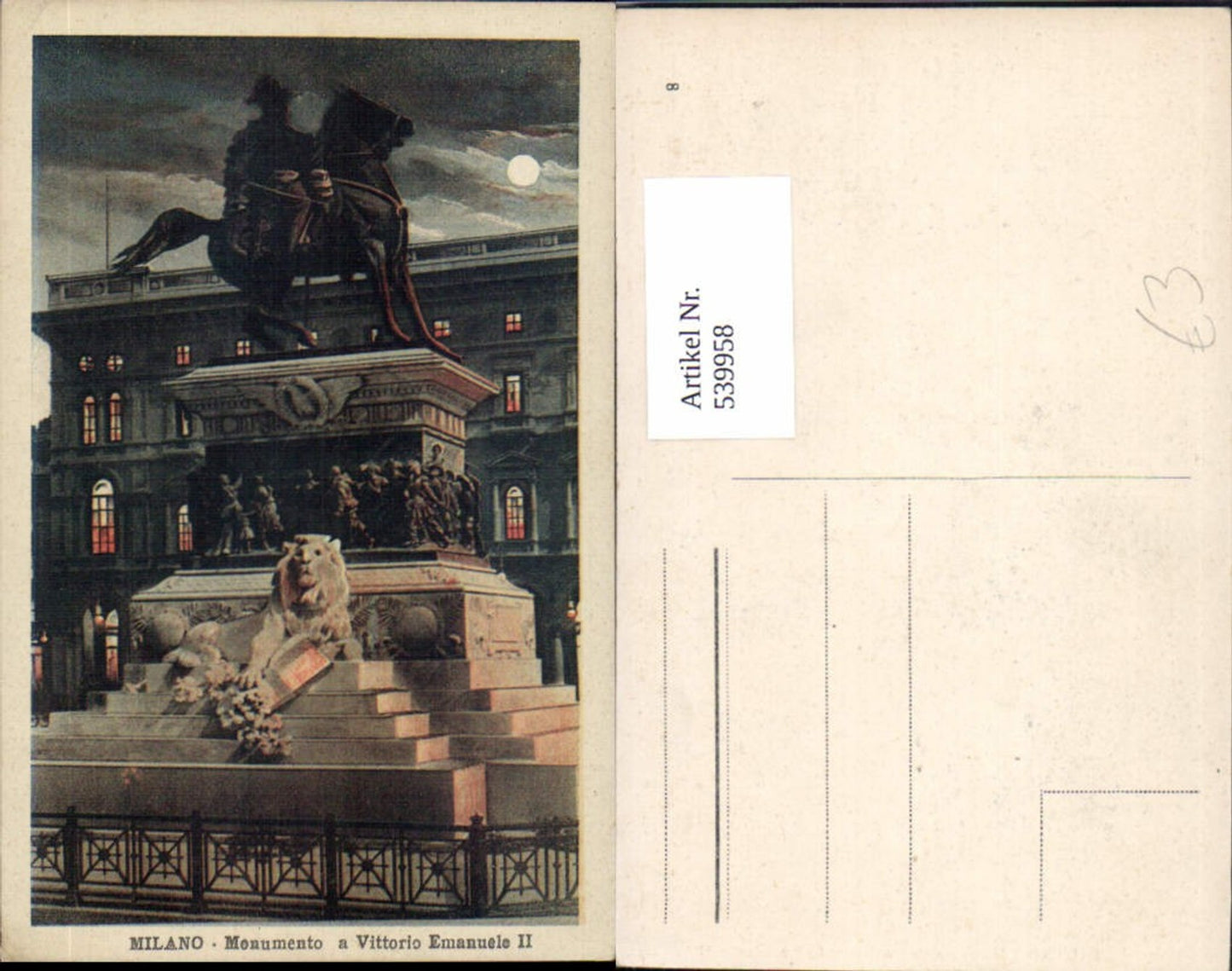 539958,Milano Mailand Statue Monument Monumento a Vittorio Emanuele II