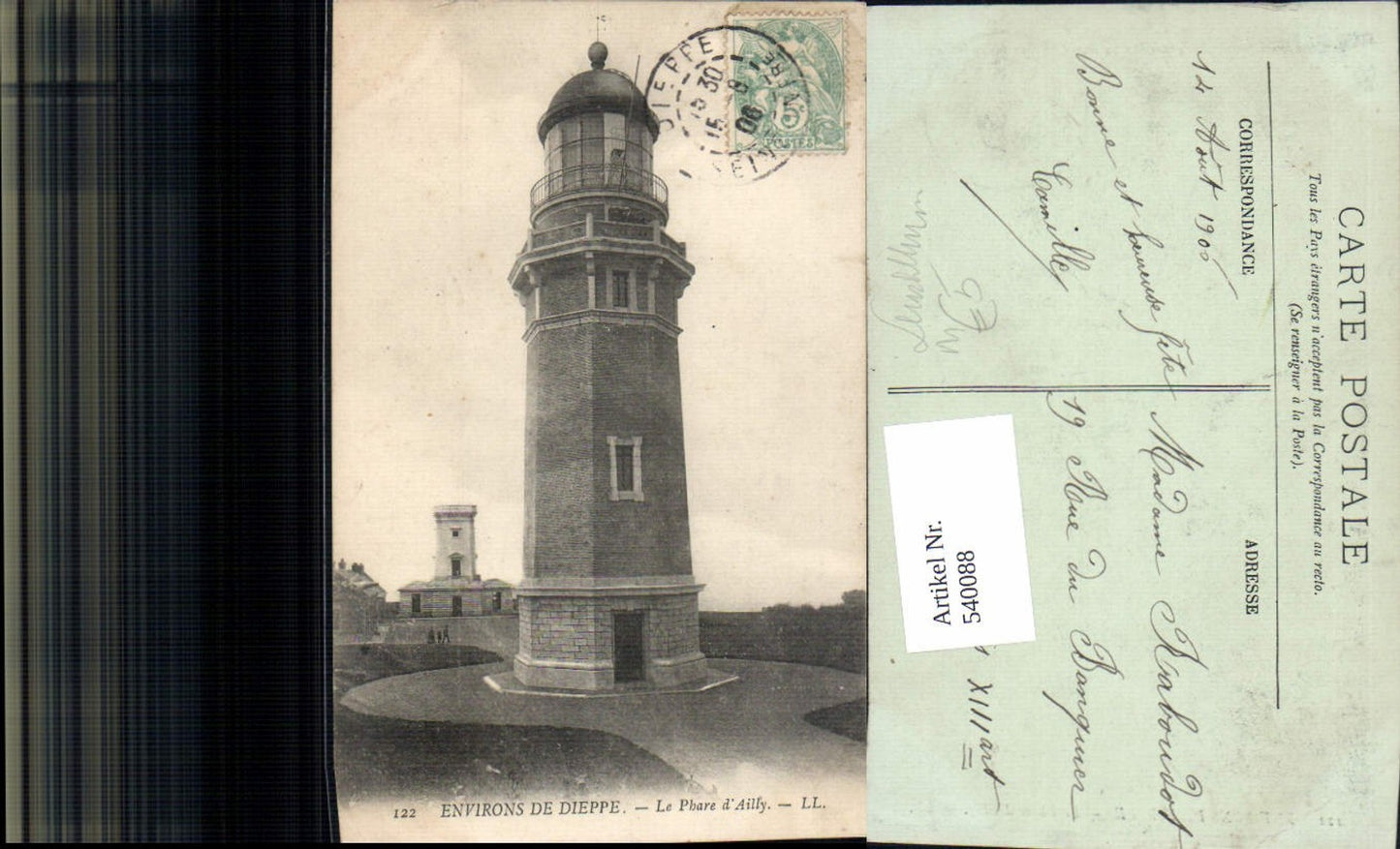 540088,Environs de Dieppe Le Phare d Ailly Leuchtturm
