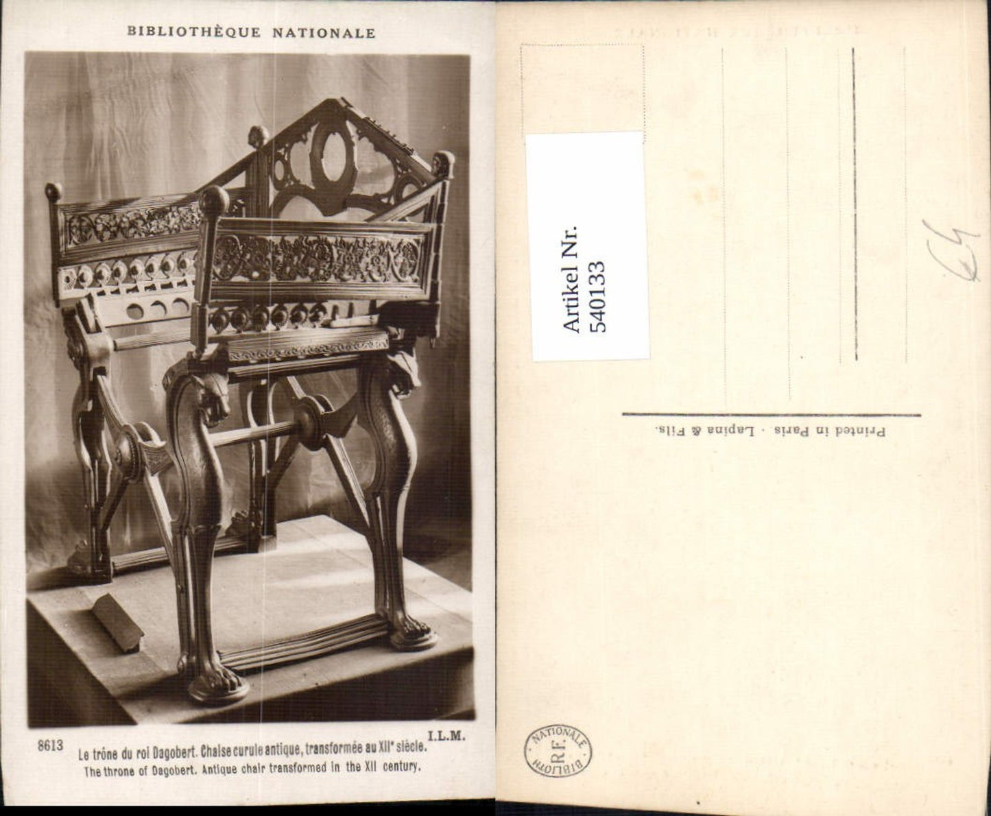 540133,Throne of Dagobert antiker Sessel Stuhl Archäologie Ausgrabung