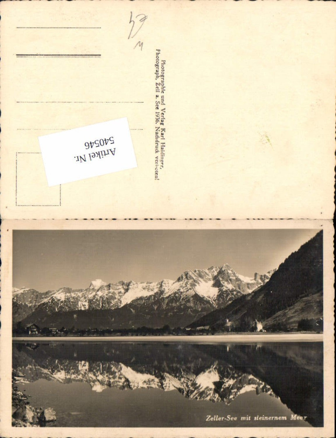 540546, Zeller See mit steinernem Meer,