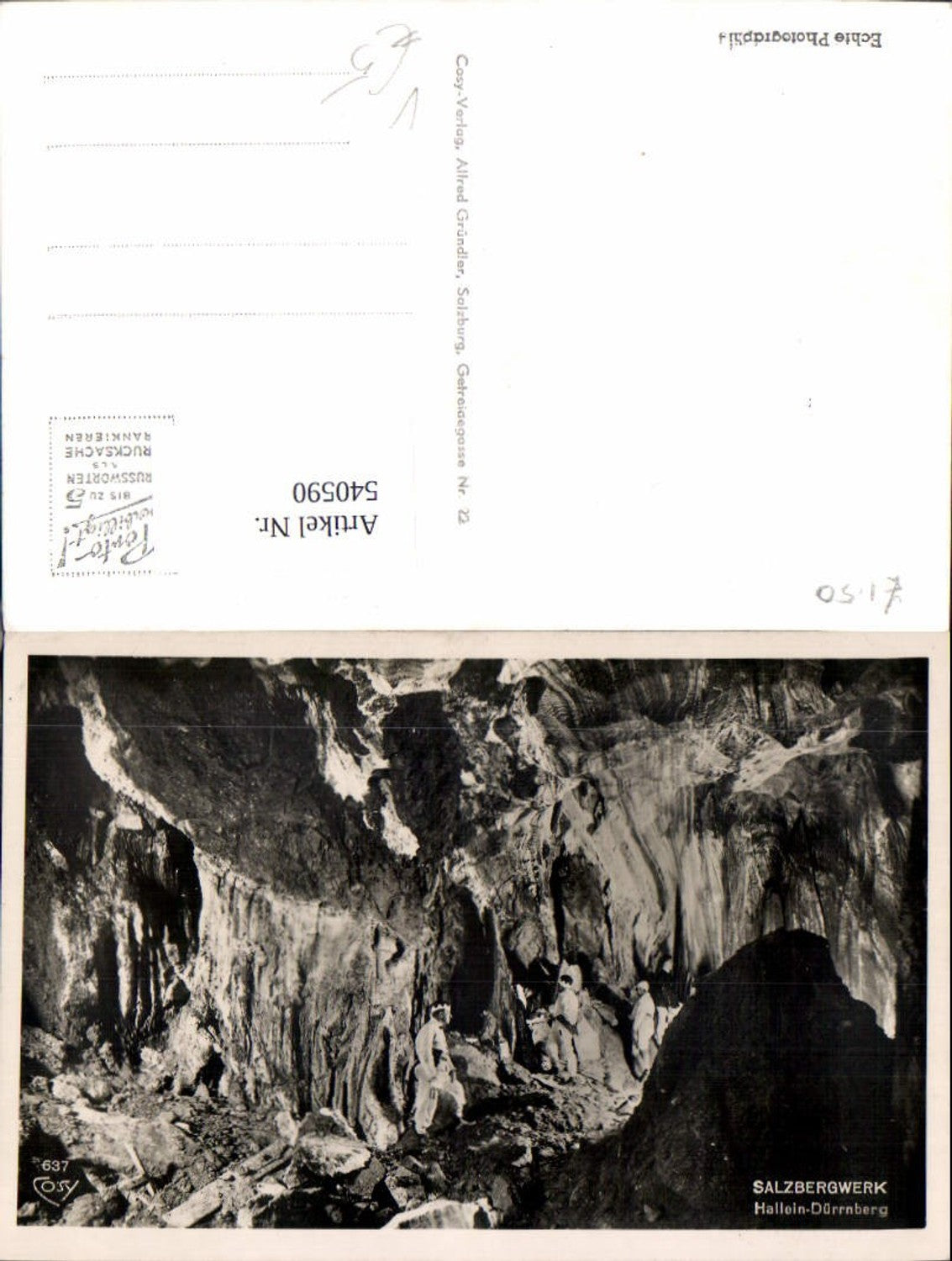 540590,Salzbergwerk, Hallein Dürrnberg pub. Cosy 637