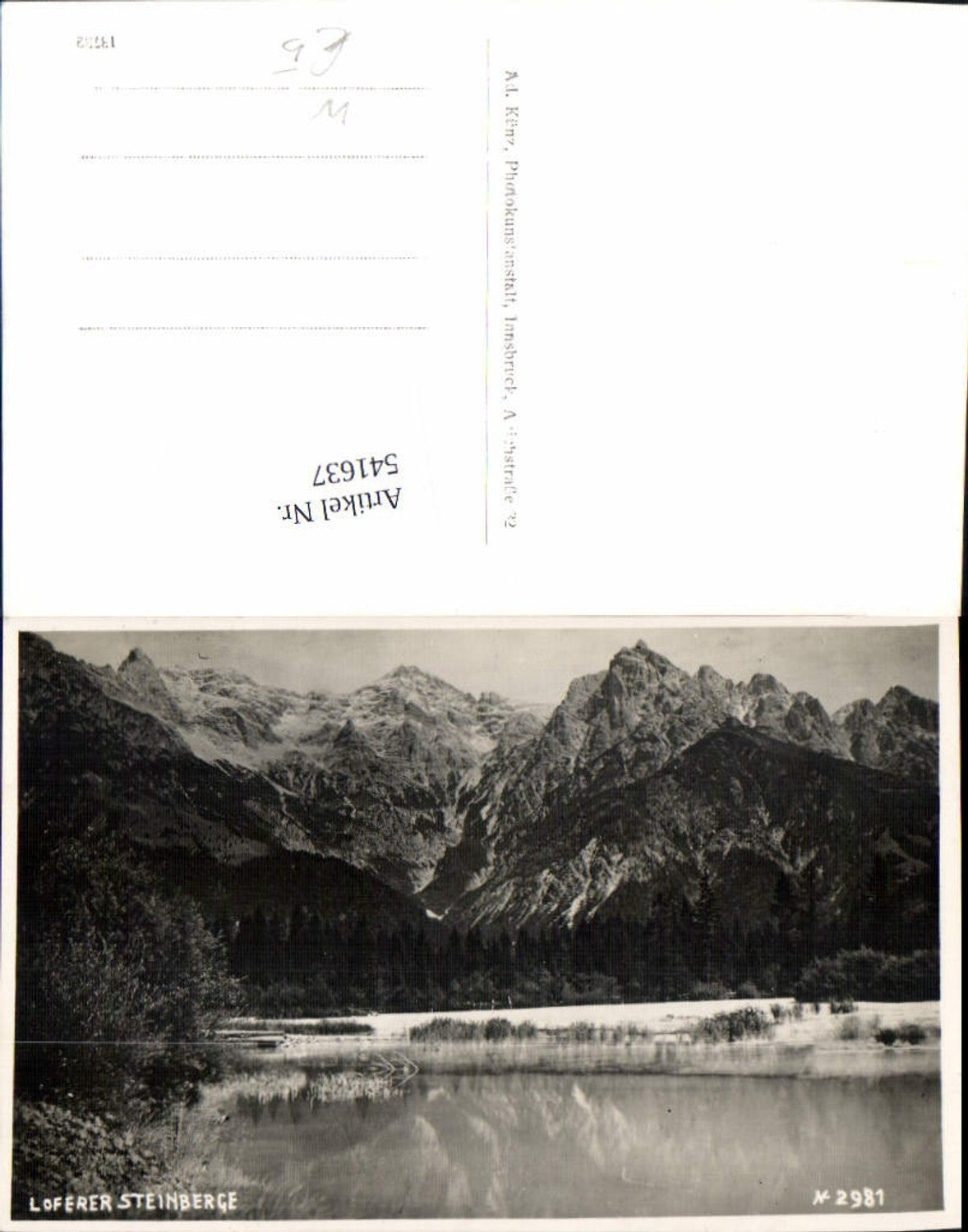 541637,Foto-AK Loferer Steinberge Lofer