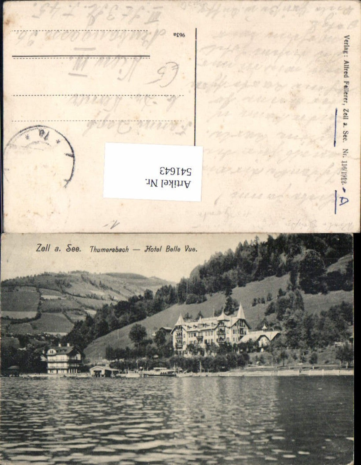 541643,tolle AK Zell am See Thumersbach Hotel Belle Vue