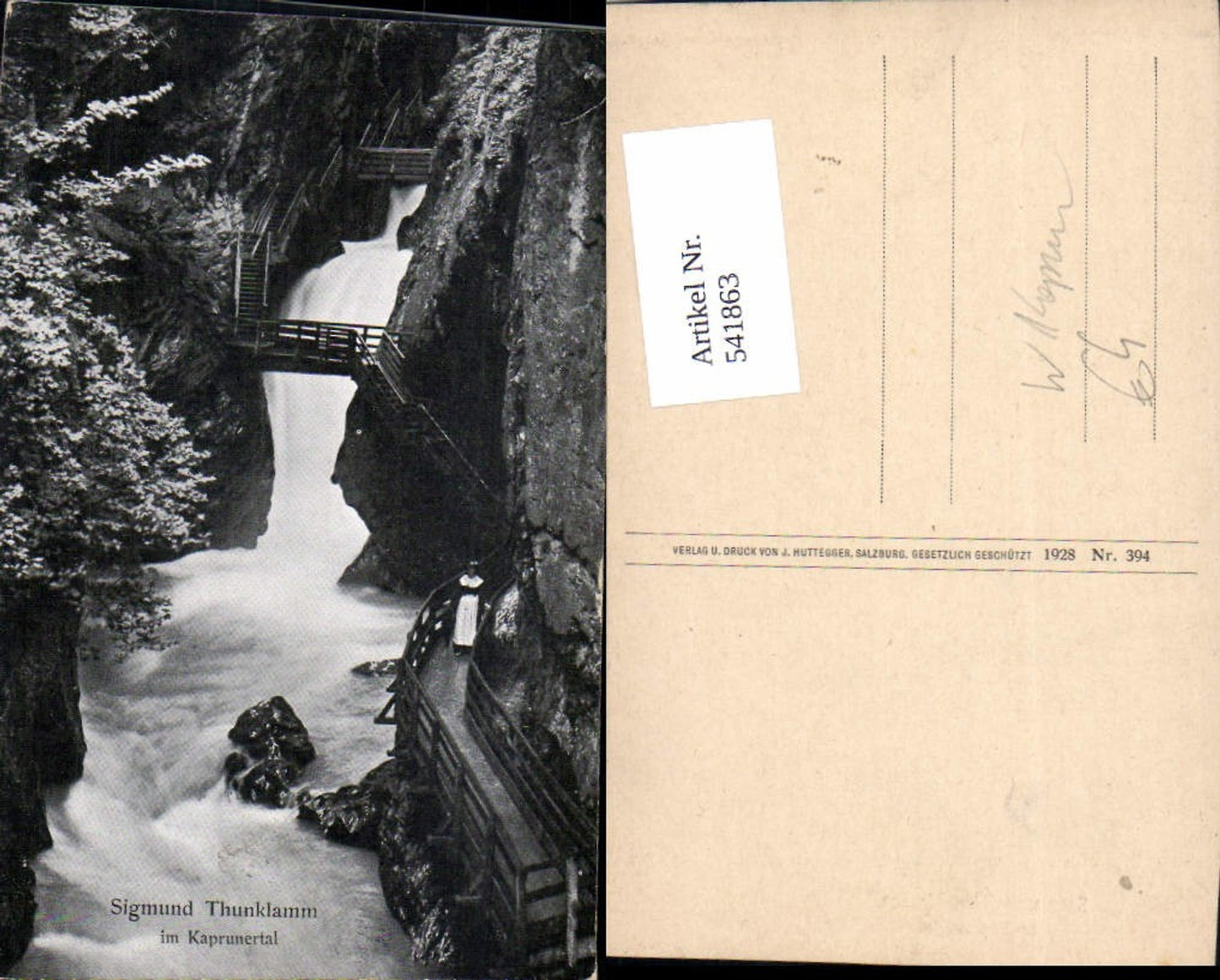 541863,Sigmund Thunklamm i. Kaprunertal Kaprun Sigmund-Thun-Klamm
