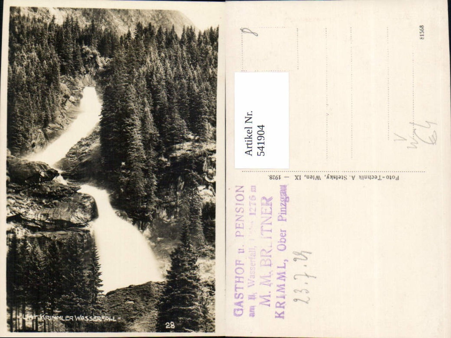 541904,Krimml Unterer Krimmler Wasserfall pub A. Stefsky 28