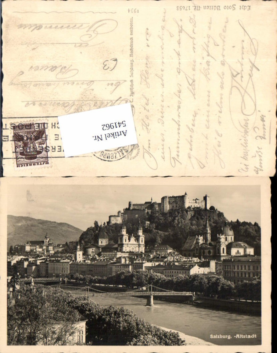 541962,Salzburg Stadt Totale Altstadt
