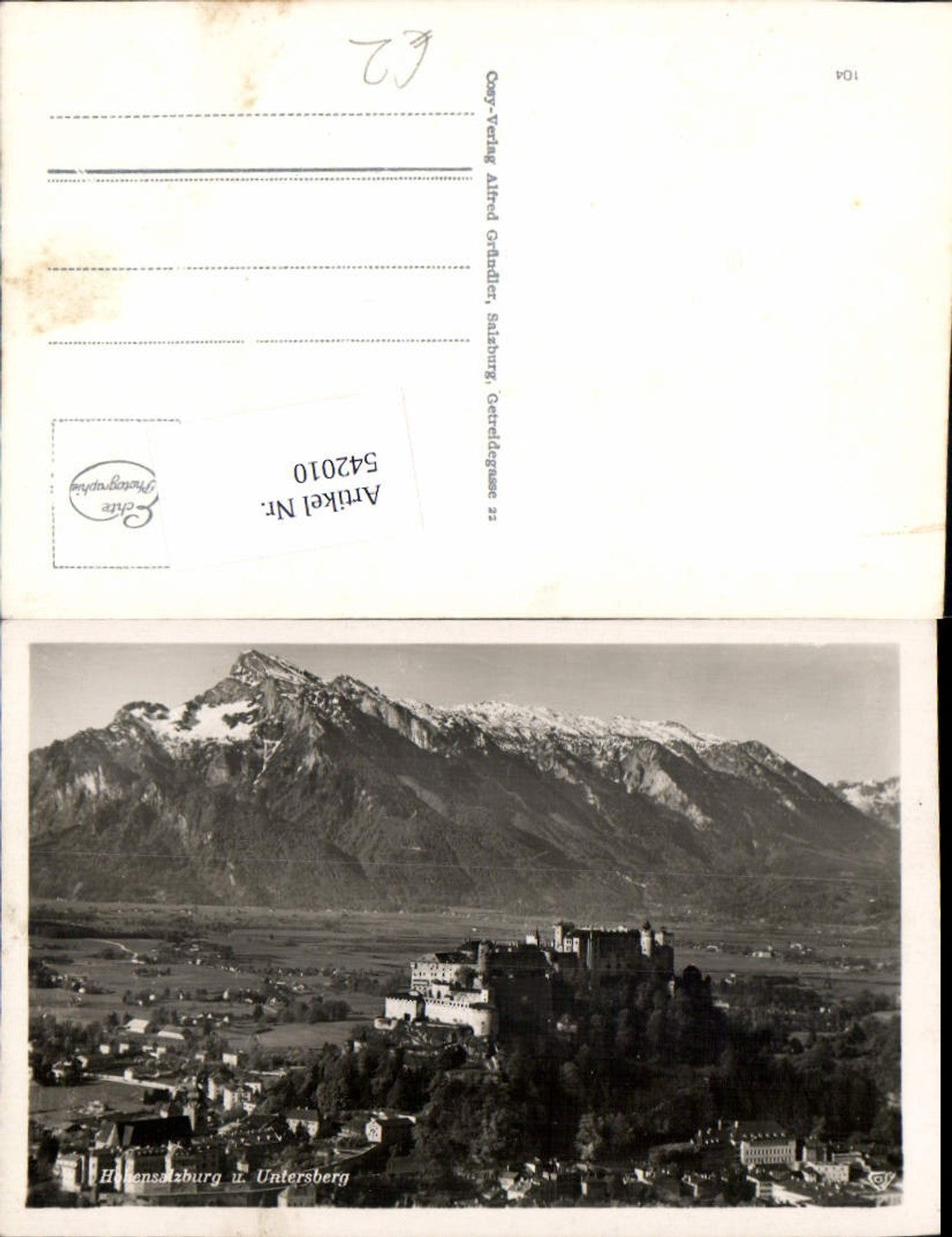542010,Salzburg Stadt Totale Untersberg