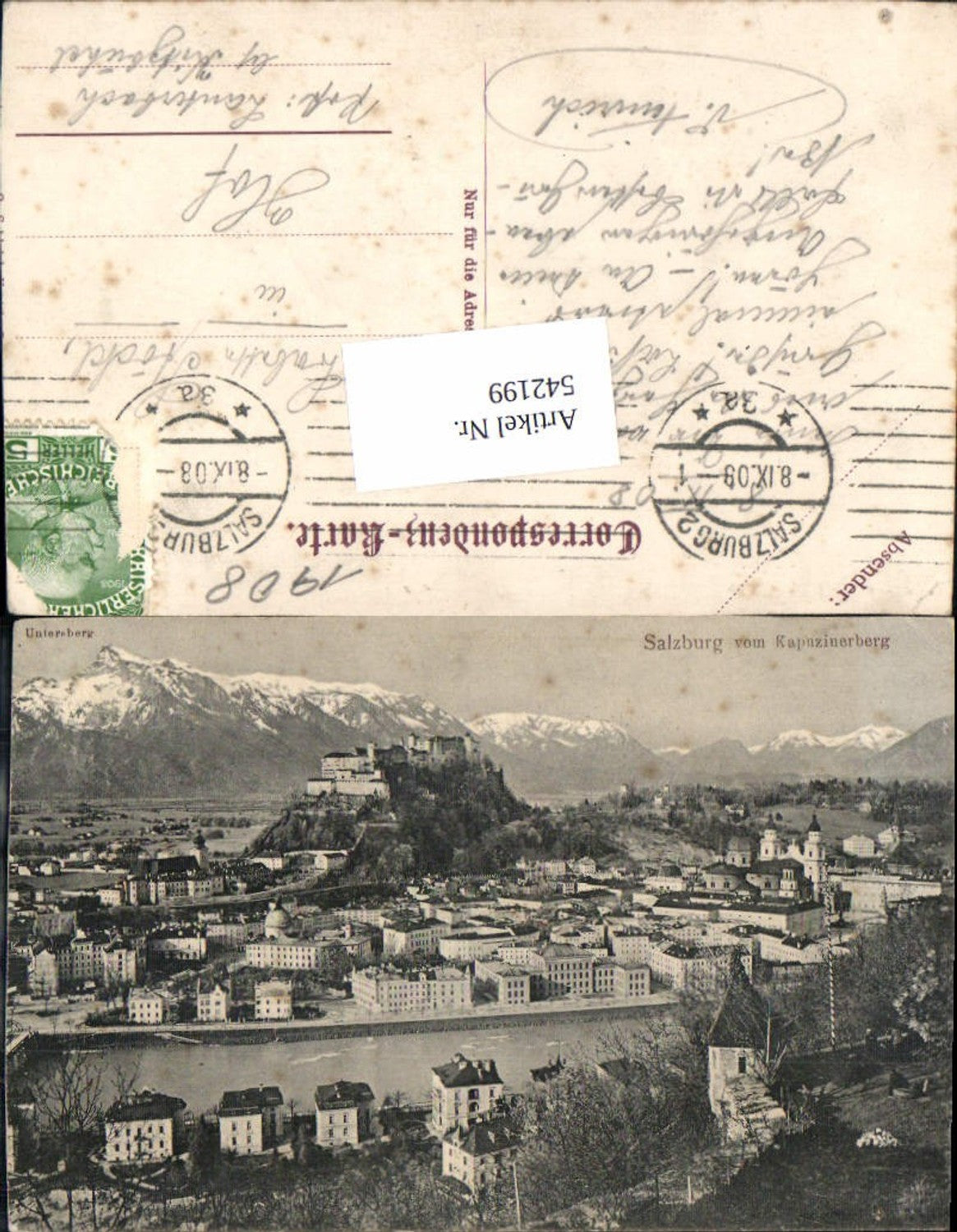 542199, Salzburg from the Kapuzinerberg