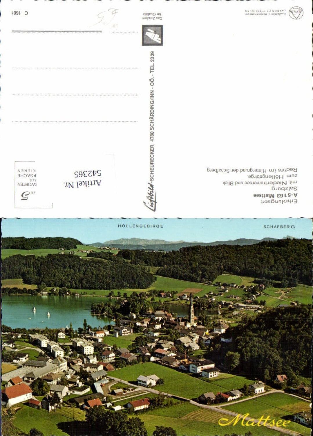 542365, aerial photo of Mattsee near Salzburg