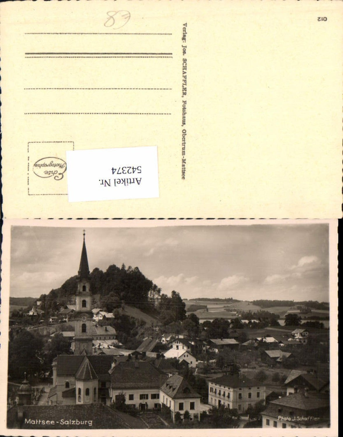 542374, great photo AK Mattsee near Salzburg pub Photo Schaffler