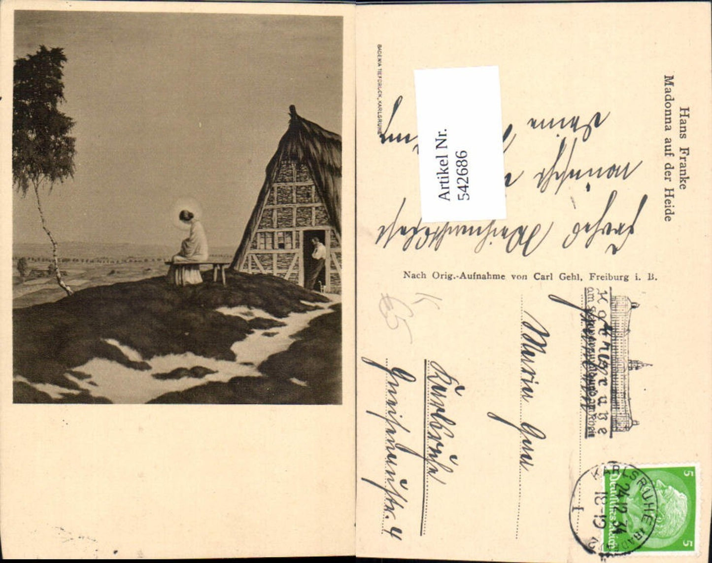 542686,Künstler AK Hans Franke Madonna auf der heide
