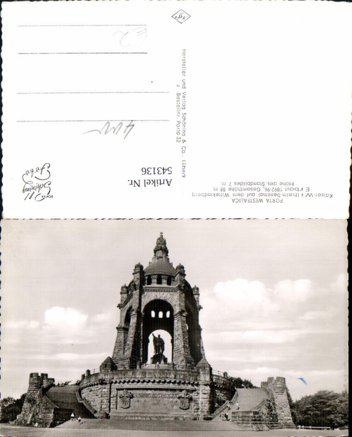 543136,Foto Ak Porta Westfalica Kaiser-Wilhelm-Denkmal