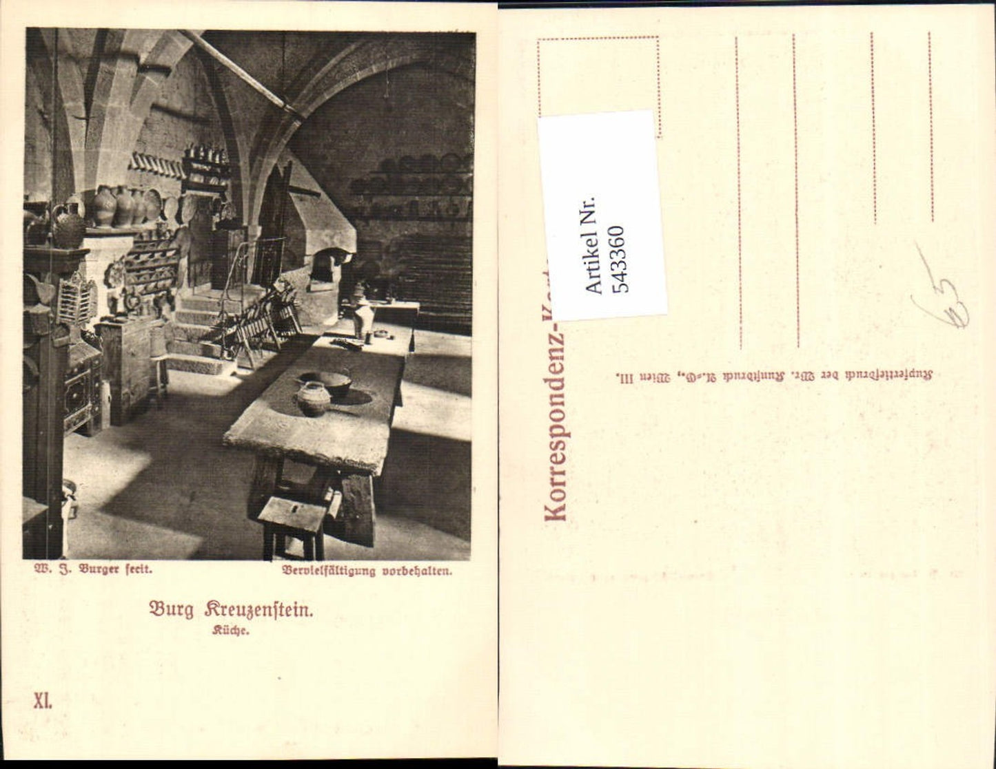 543360,W.J. Burger Burg Kreuzenstein b. Leobendorf Korneuburg