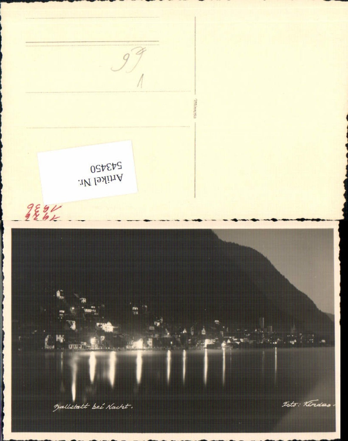 543450,tolle Foto-AK Hallstatt bei Nacht pub Photo Kinder