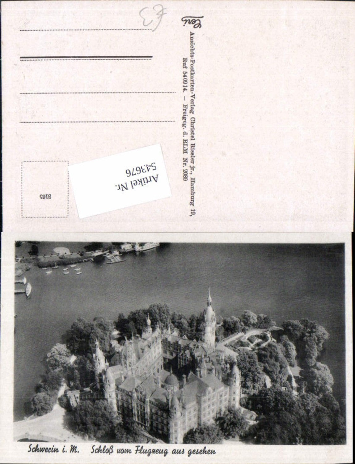 543676,tolle Fliegeraufnahme Schwerin in Mecklenburg