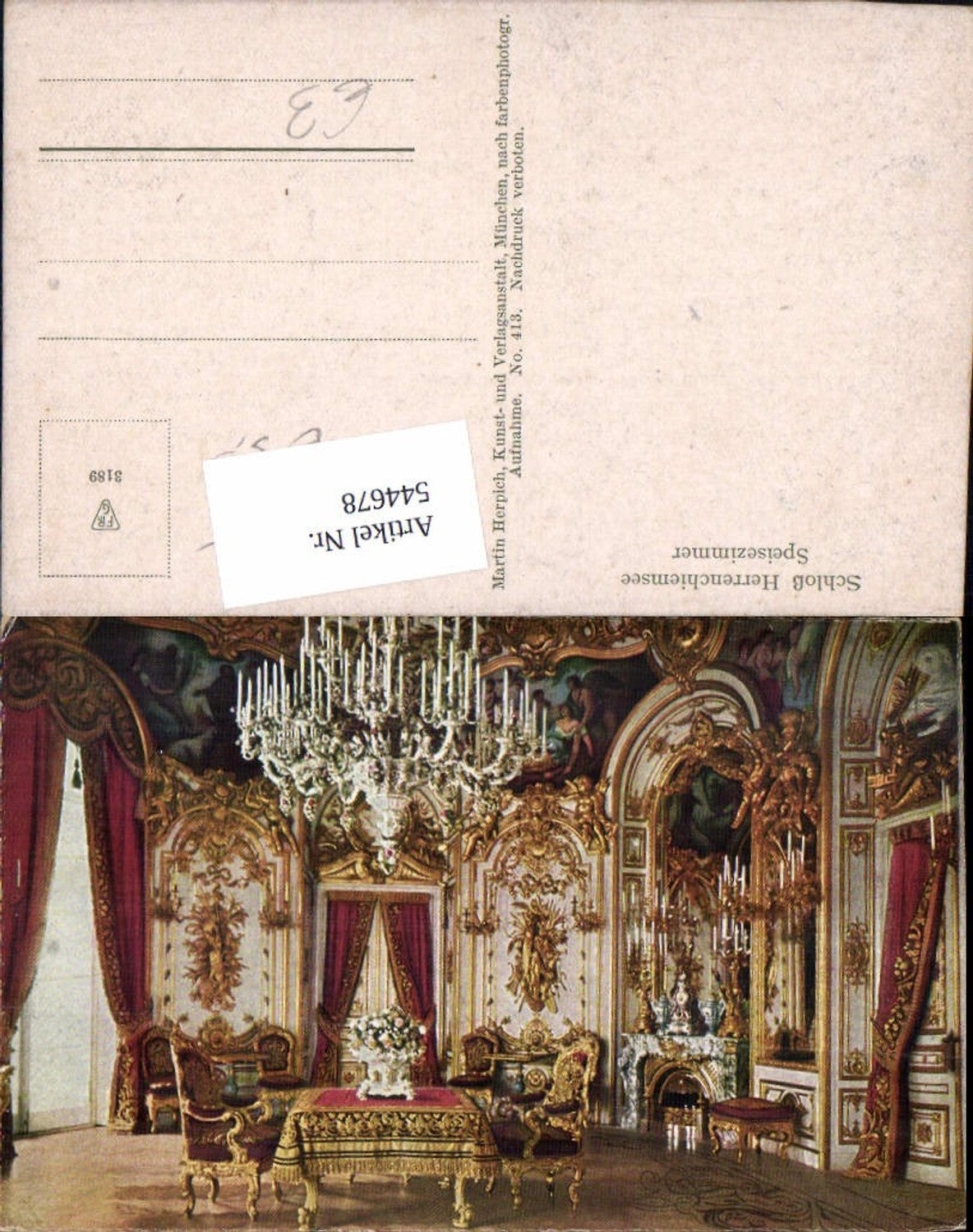 544678,Schloss Herrenchiemsee Chiemsee Speisezimmer