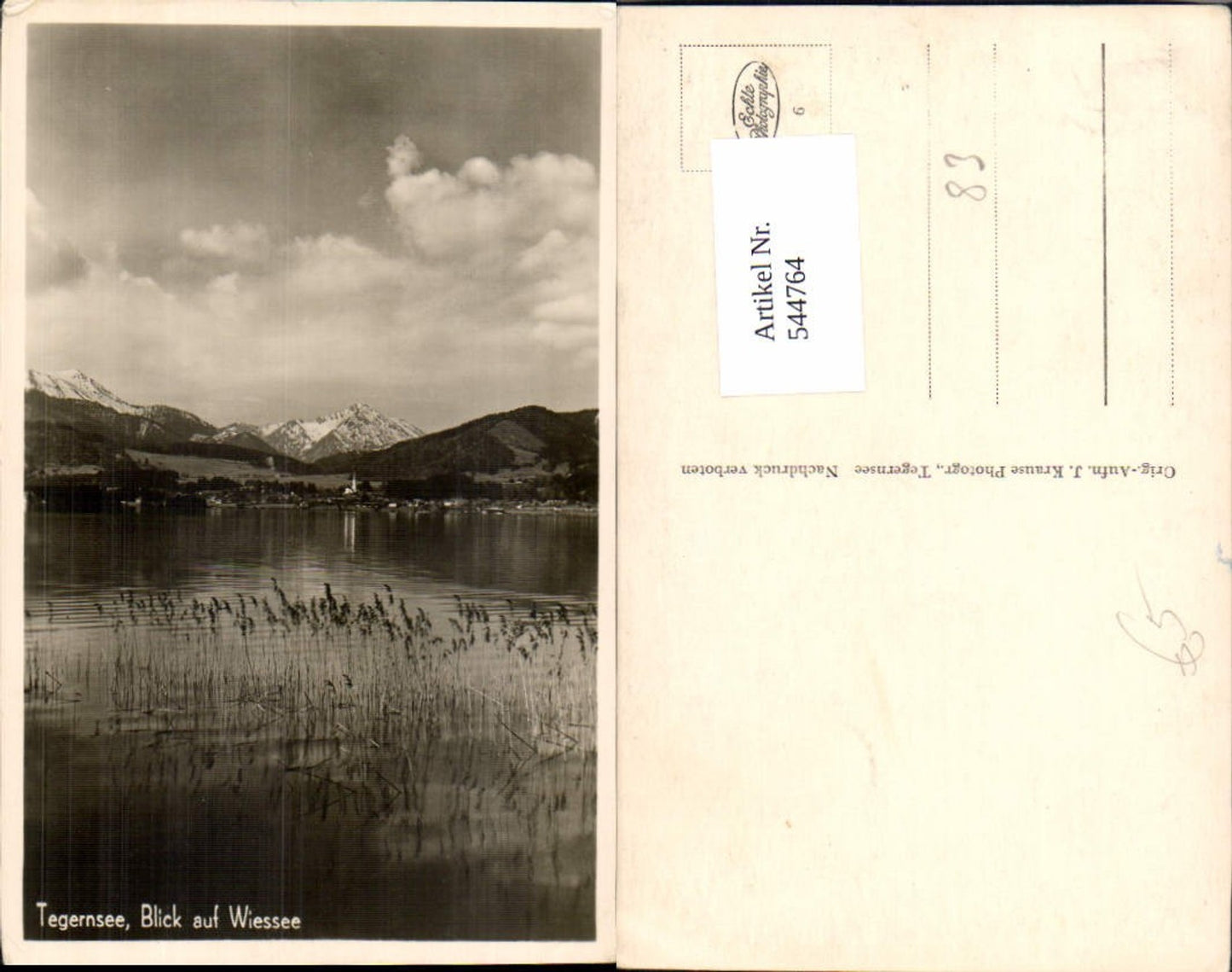 544764,Tegernsee Blick auf Wiessee pub J. Krause