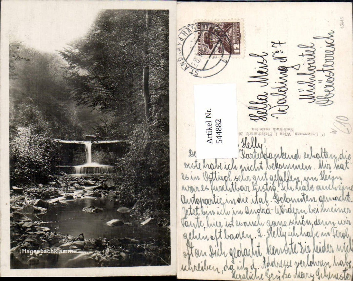 544882,tolle AK Hagenbachklamm b. St. Andrä v.d. Hagenbachthale Wördern Tulln