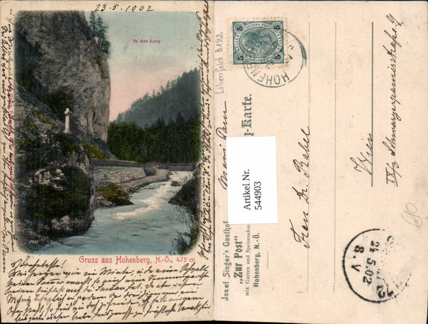 544903,tolle AK Gruß aus Hohenberg a.d. Triesting