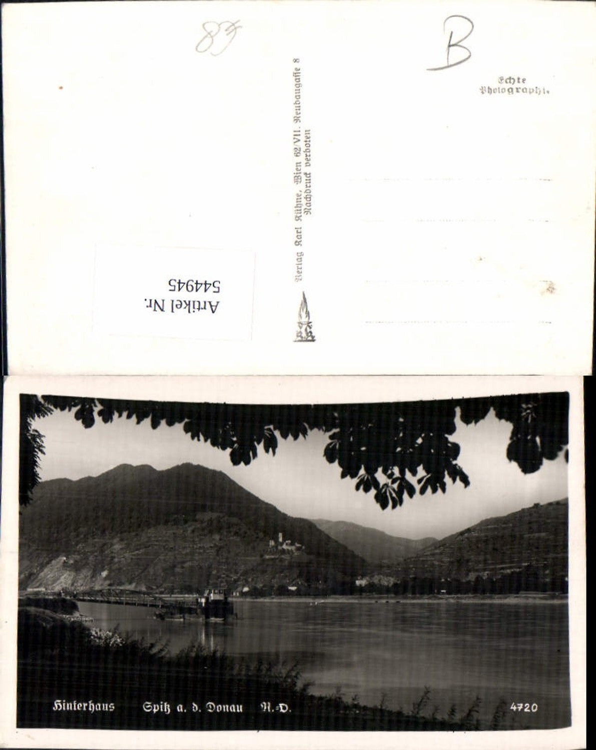 544945,tolle AK Hinterhaus bei Spitz in der Wachau Donau