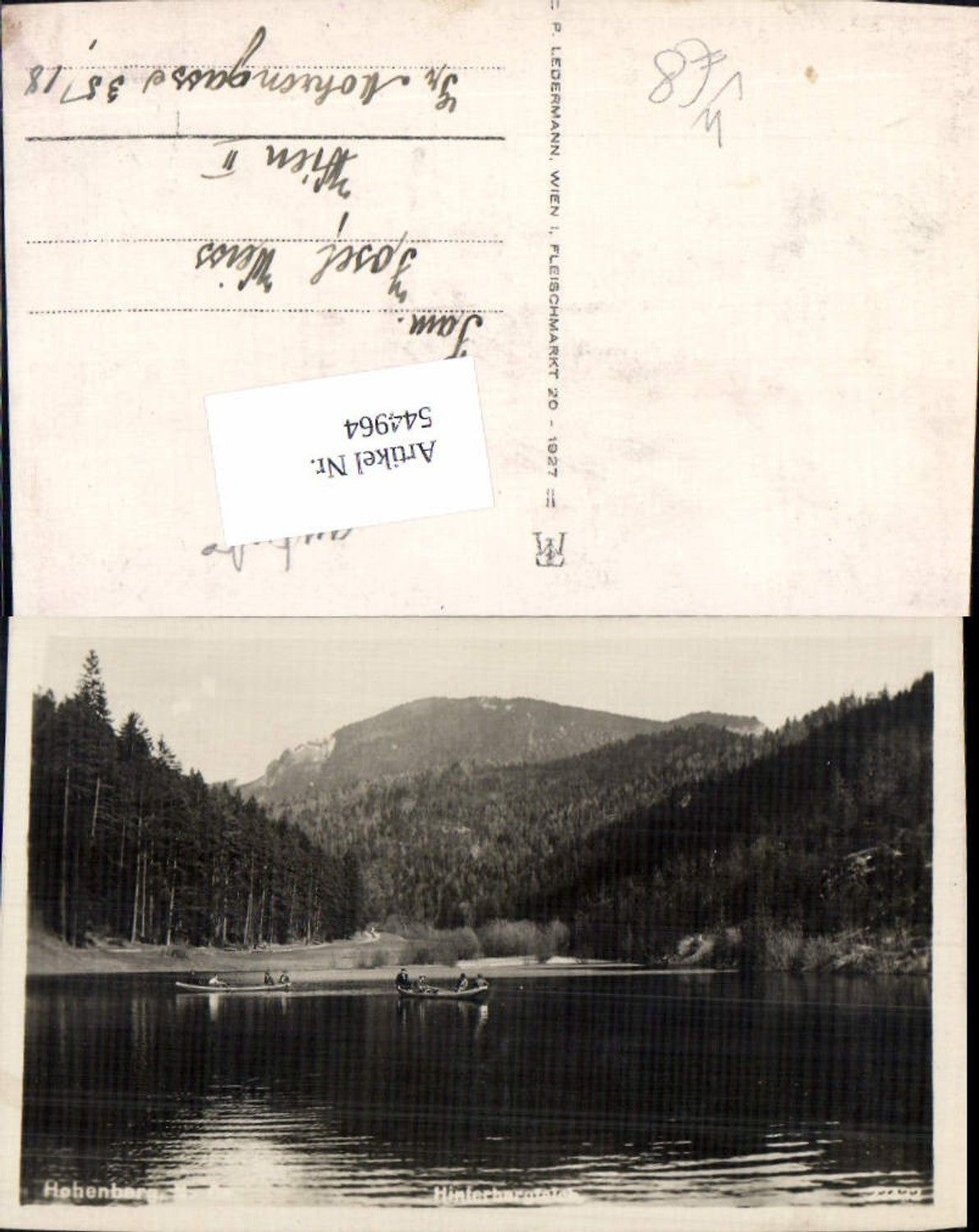 544964,seltene Foto-AK Hohenberg Hinterbergteich