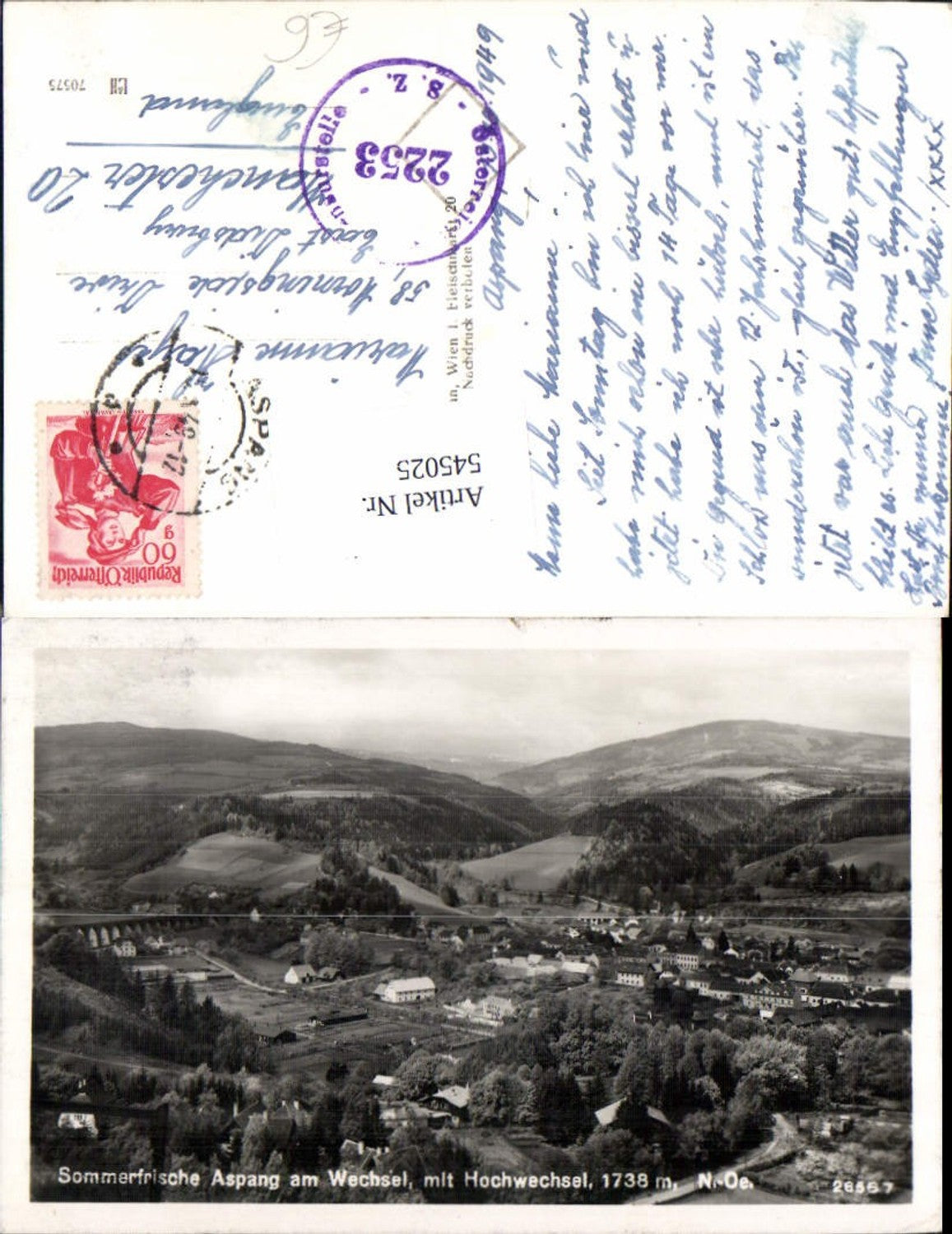 545025,Aspang am Wechsel Zensur Zensurstempel