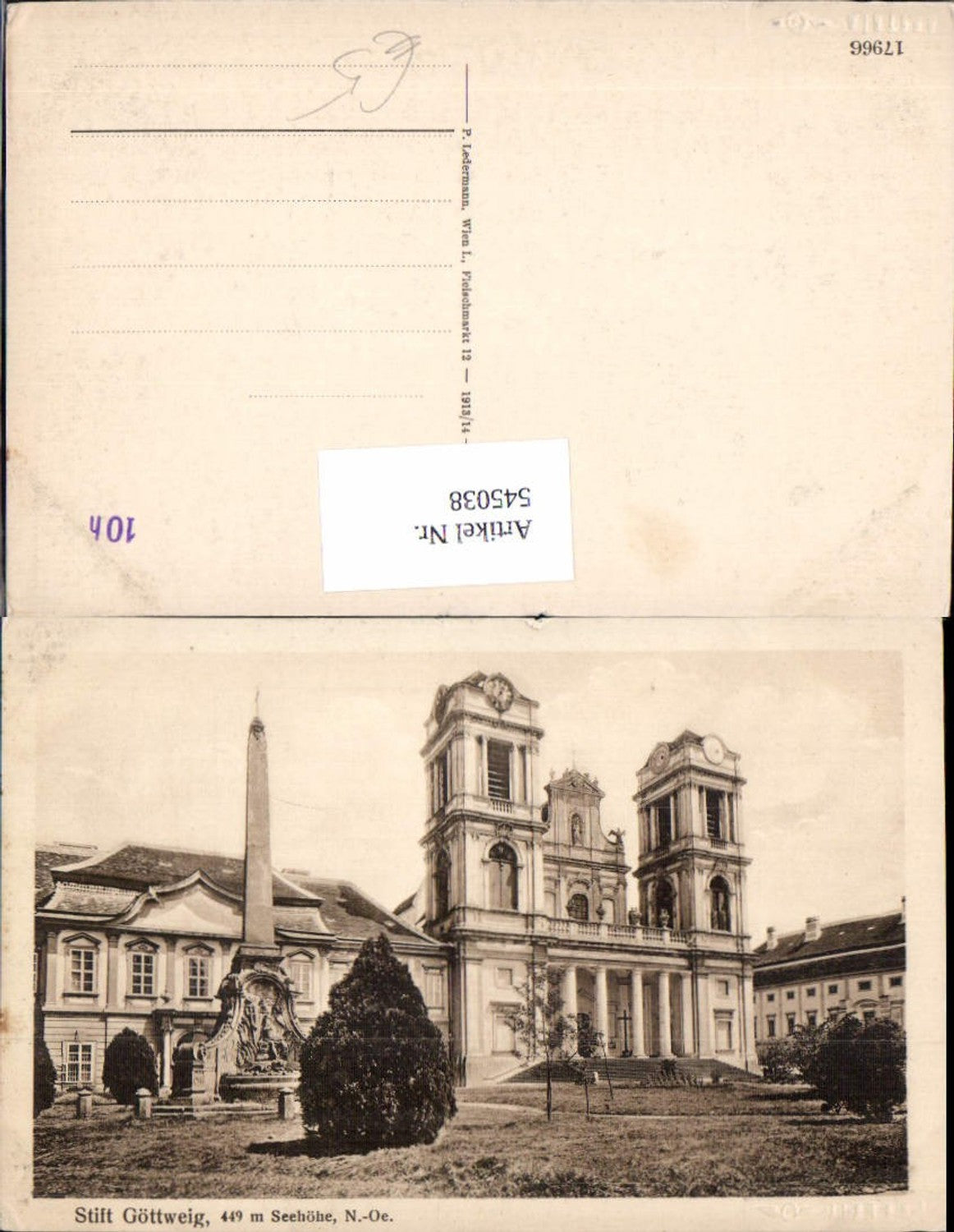 545038,Stift Göttweig Hof bei Furth pub Ledermann 17966
