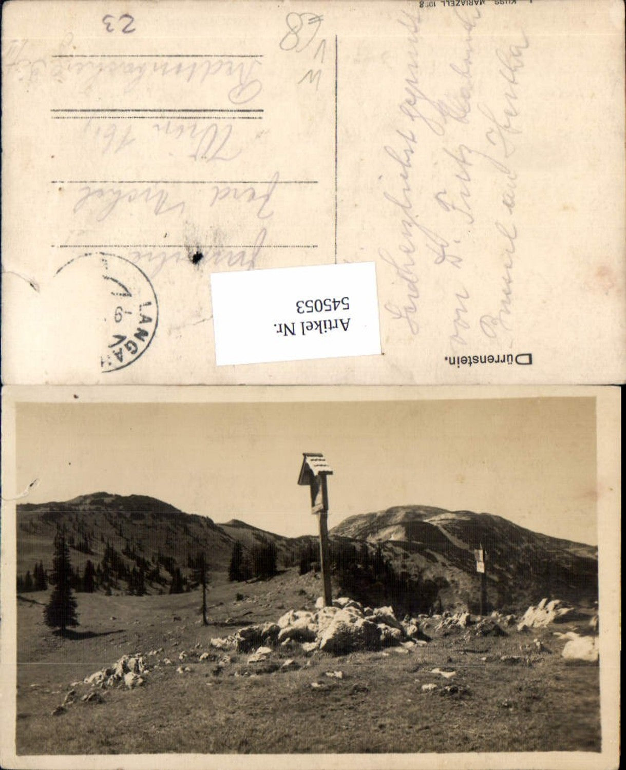 545053,tolle Foto-AK Dürrenstein b. Langau Lunz Gaming pub Kuss Mariazell