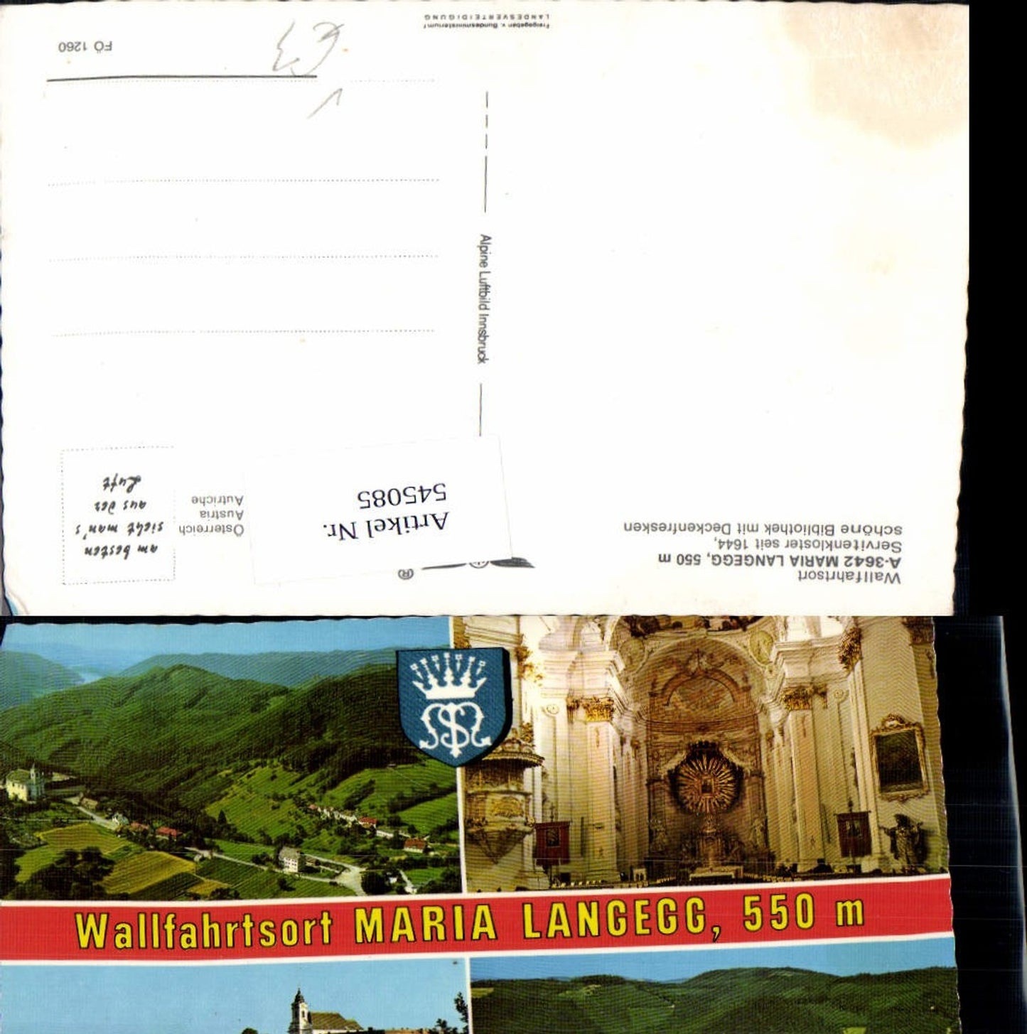 545085,Maria Langegg b. Bergern im Dunkelsteinerwald pub Alpine Luftbild