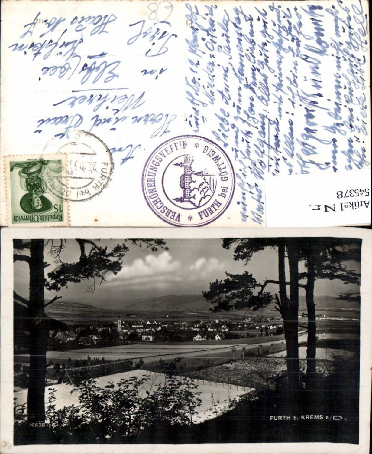 545378,tolle Foto-AK Furth bei Krems a.d. Donau Verschönerungsverein Stp.