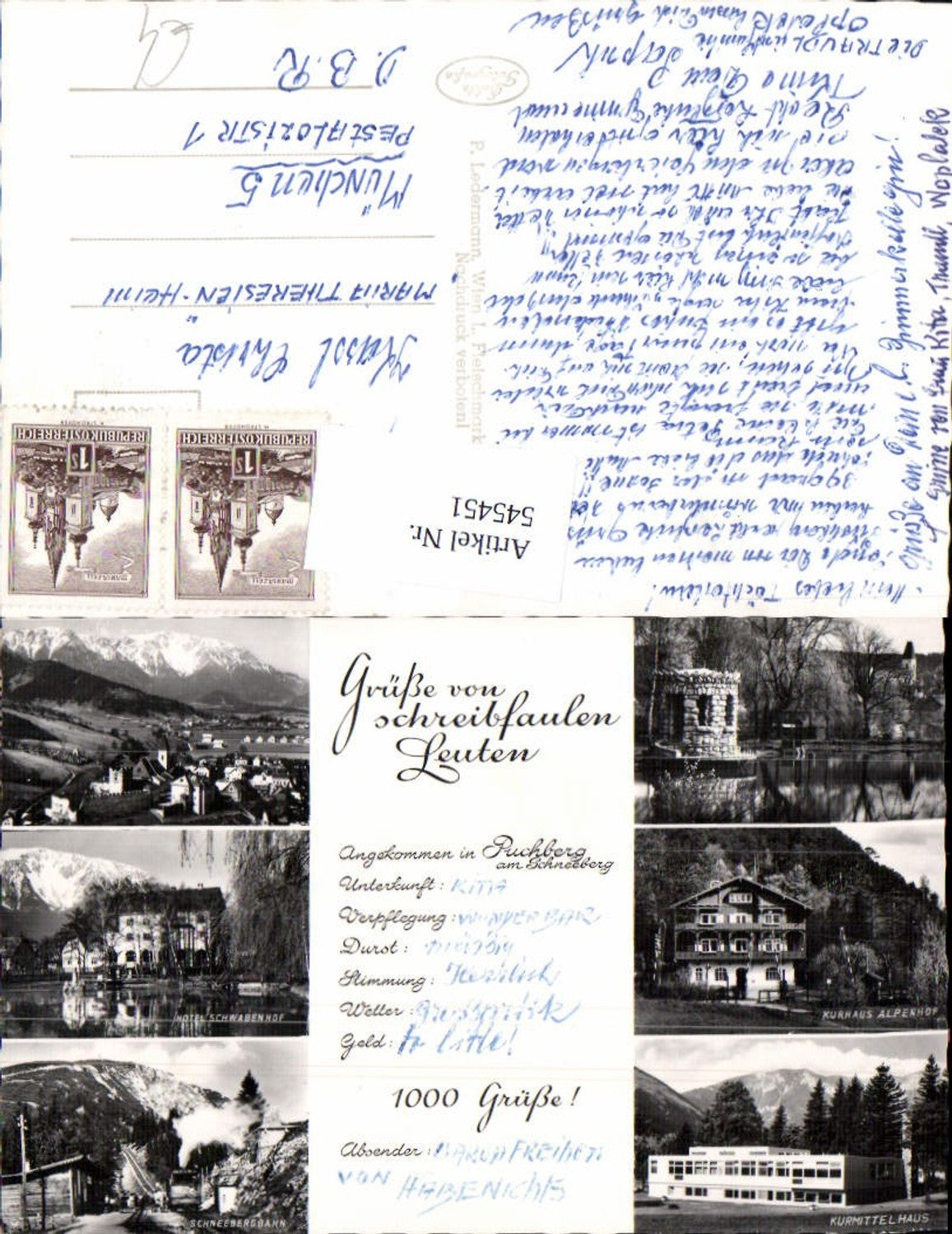 545451,Schreibfaulheit Puchberg am Schneeberg