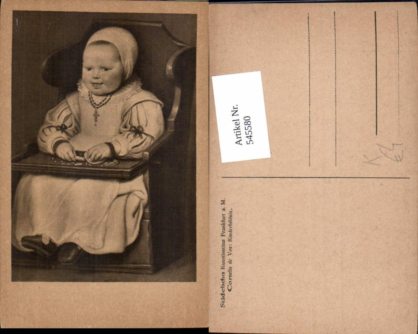 545580,Künstler AK Cornelis de Vos Kinder Kind Kinderbildnis pub Städelsches Inst. Frankfurt