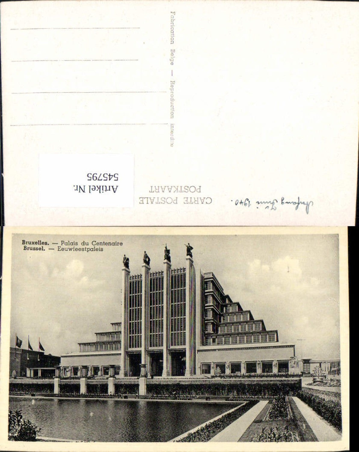 545795,Belgium Brüssel Bruxelles Palais du Centenaire