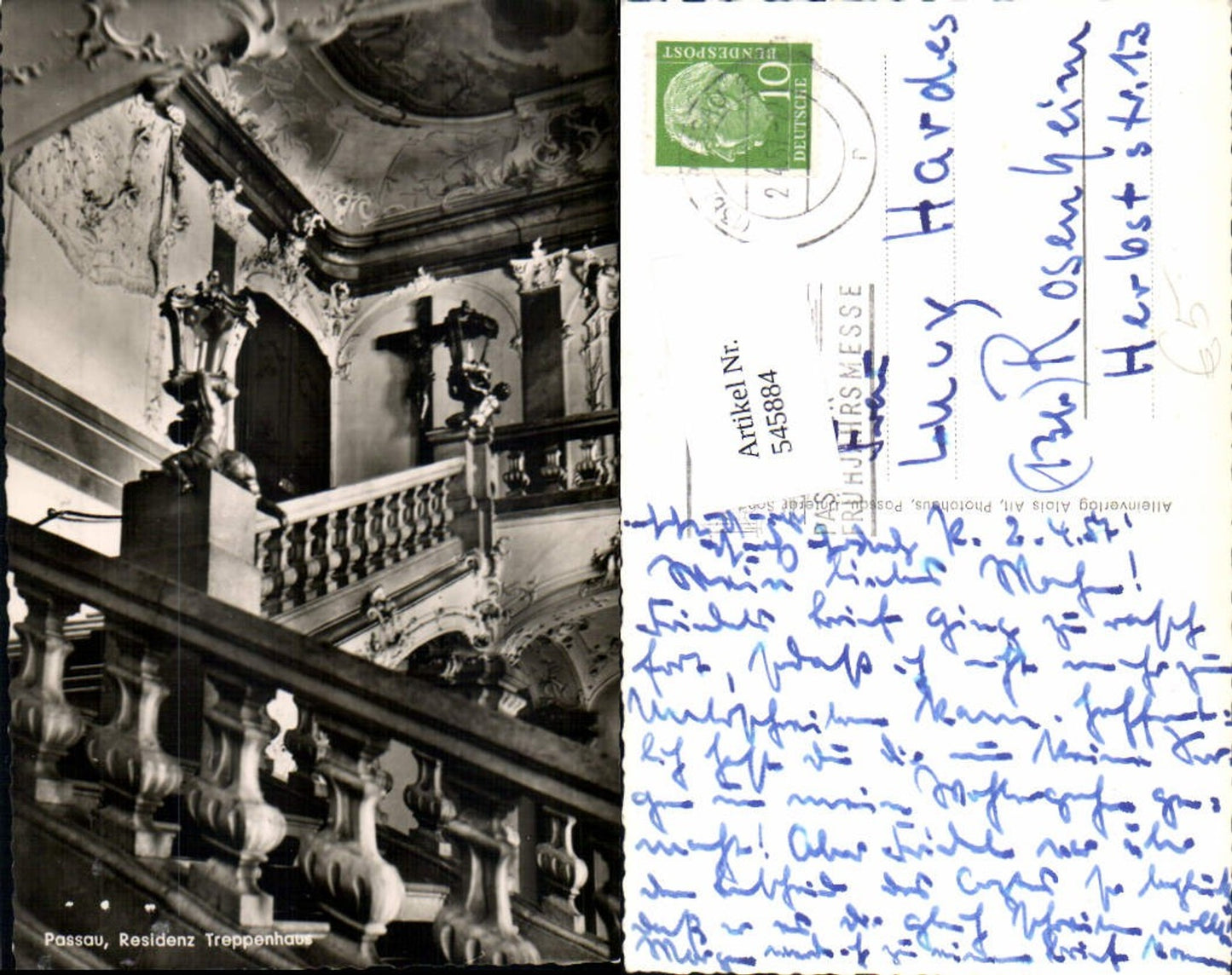 545884,Passau Stadt Residenz Treppenhaus
