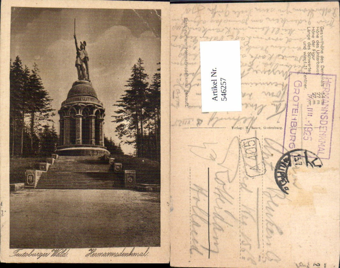 546257,Teutoburger Wald Hermannsdenkmal b. Detmold LK Minden Lübbecke