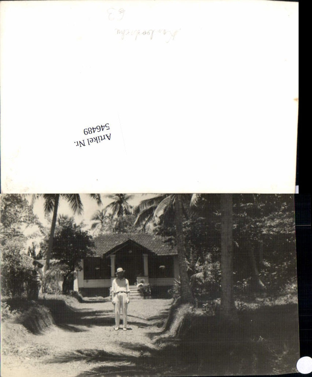 546489,Foto-AK Cambodia Kambodscha Palmen Haus