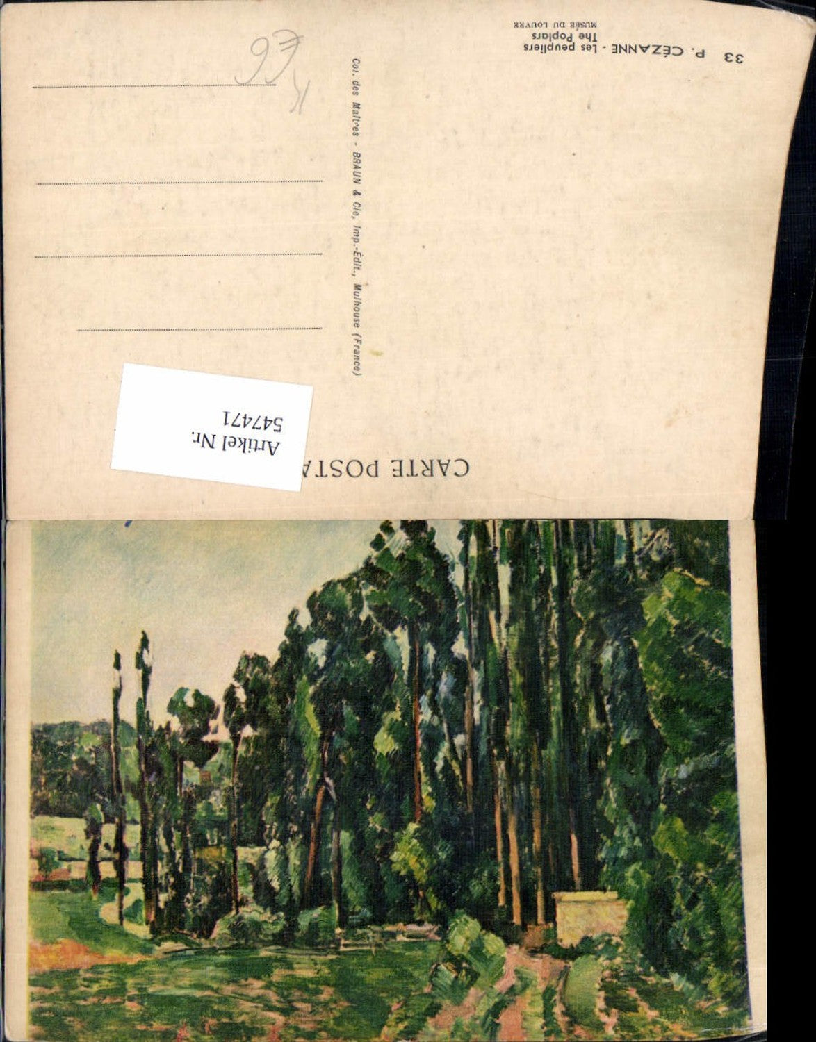 547471,Künstler AK Paul Cezanne Les Peupliers