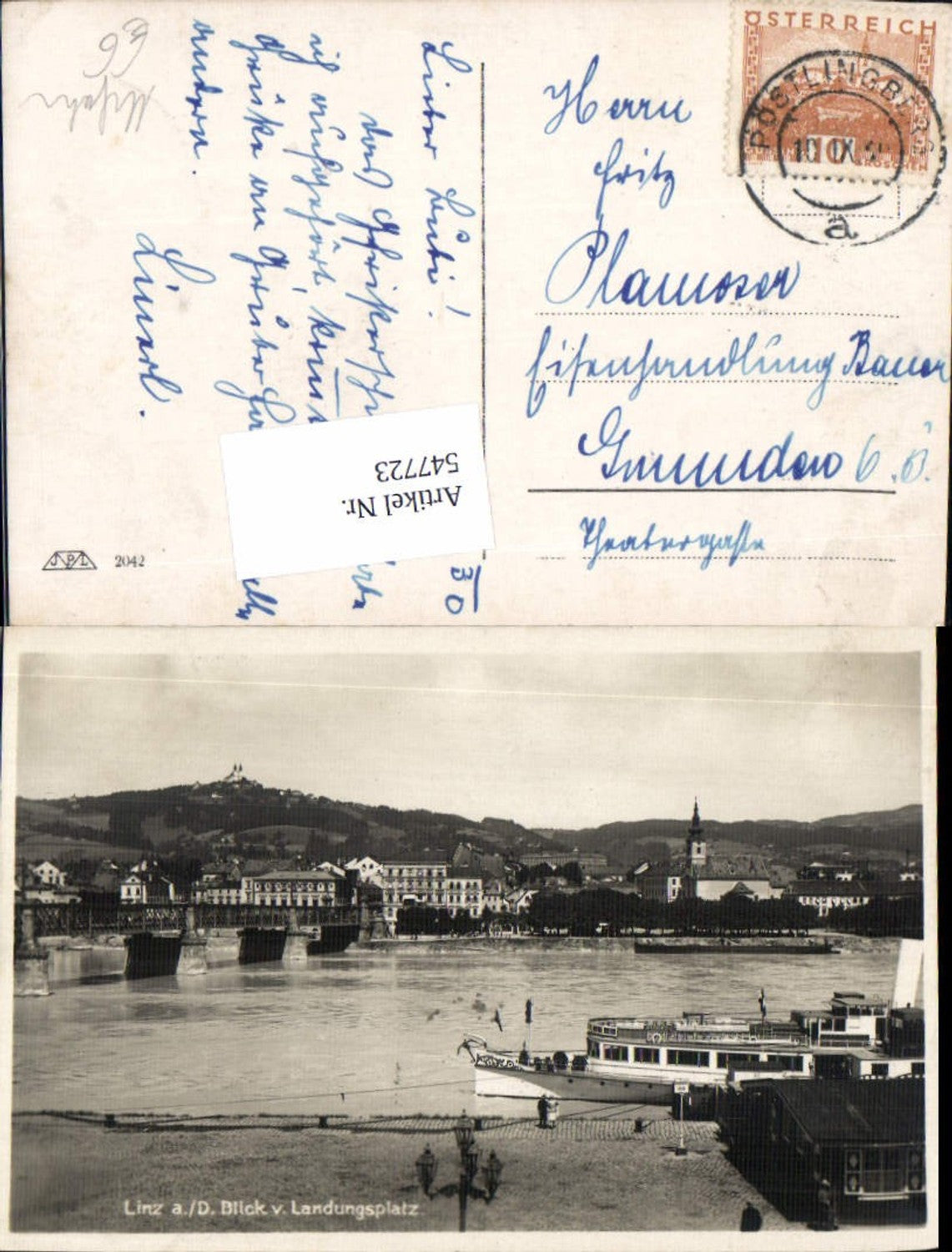 547723,Linz an der Donau Landungsplatz Urfahr Dampfer