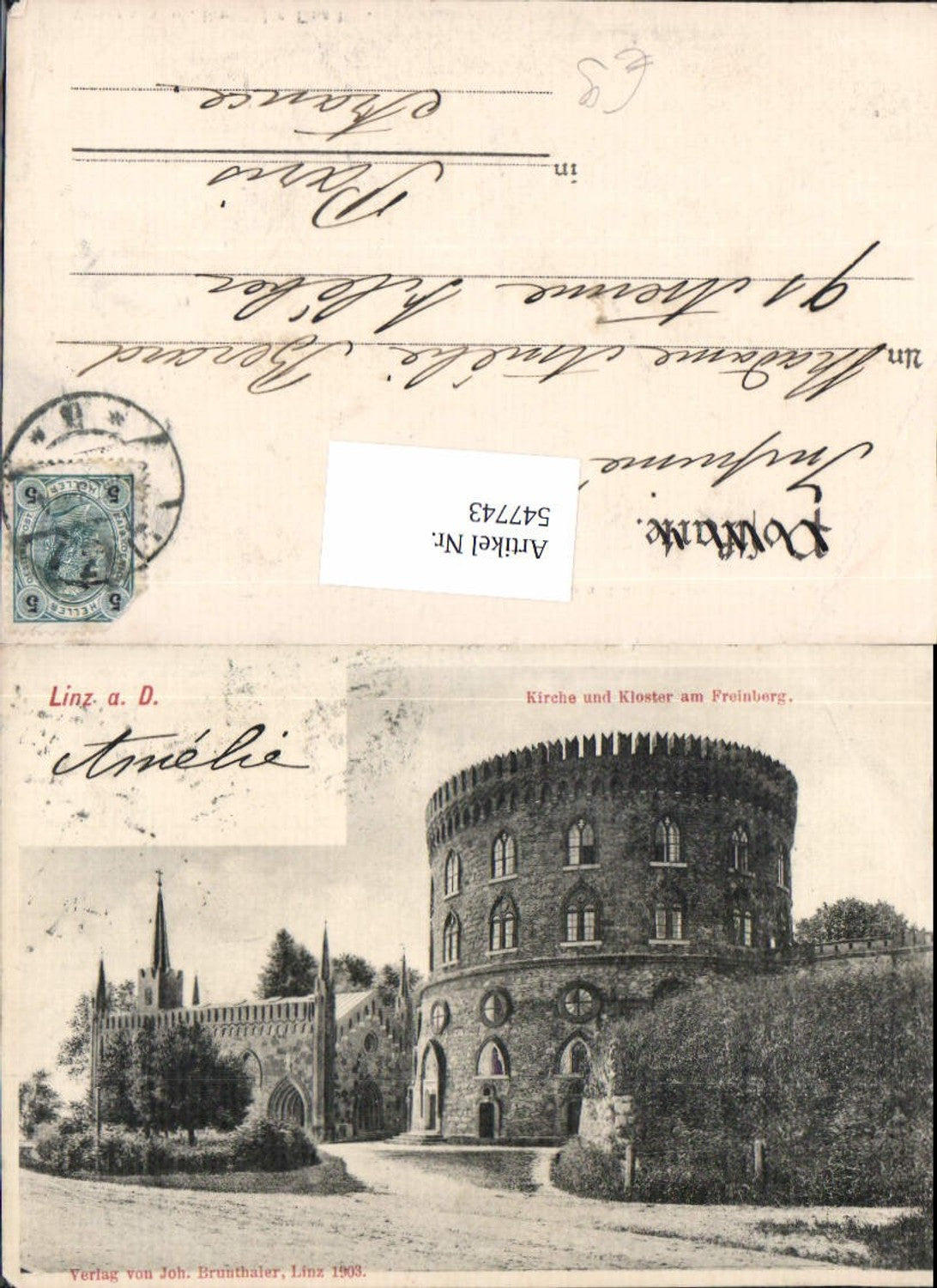 547743,Linz an der Donau Freinberg Kloster Straßenansicht