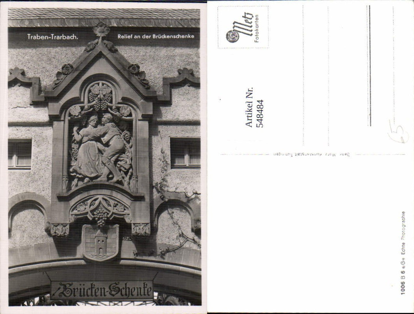 548484,Traben Trarbach an der Mosel Relief an der Brückenschenke