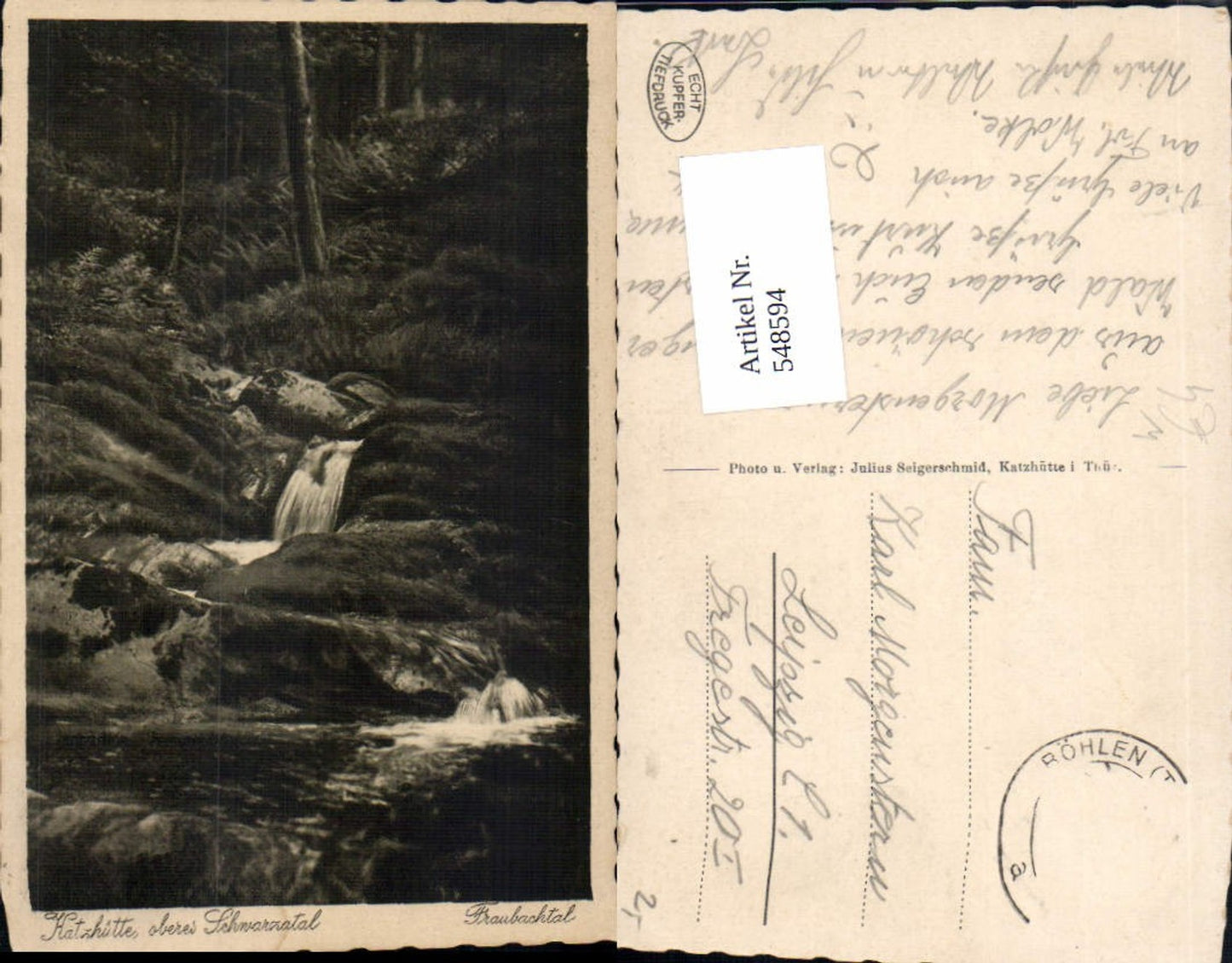 548594, Schwarzburg Schwarzatal Frabachtal Katzhütte