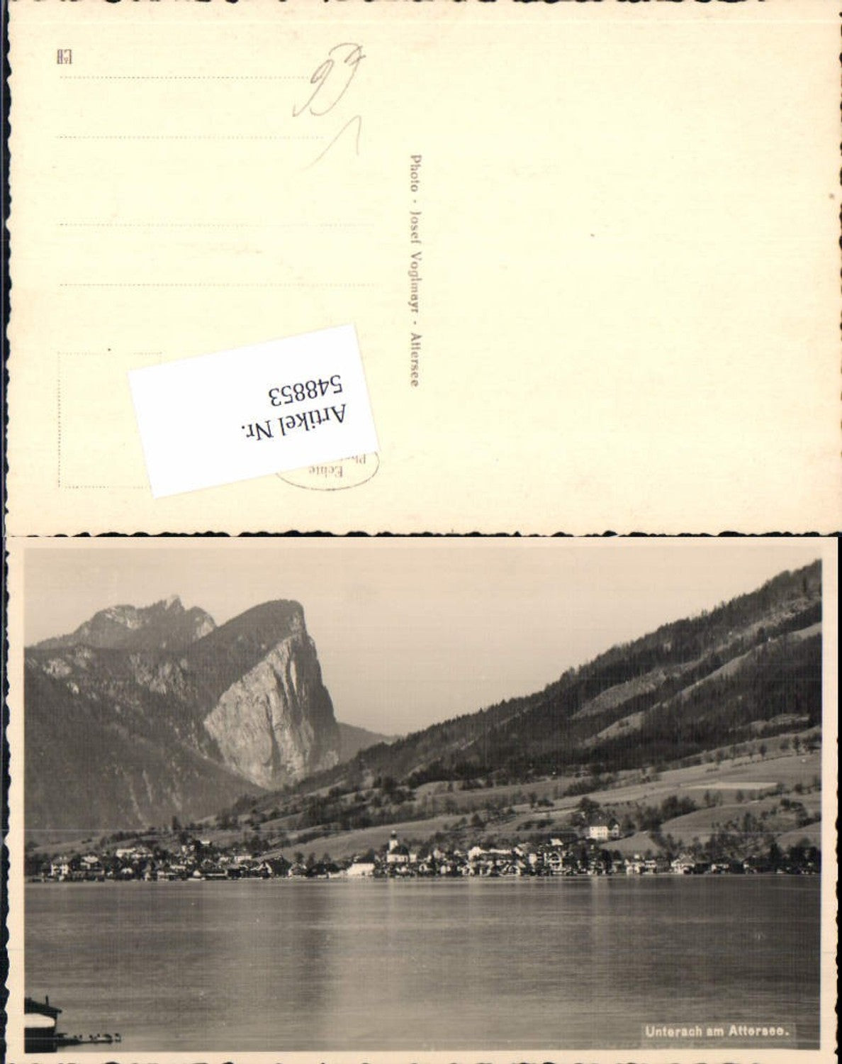 548853,tolle Foto-AK Unterach am Attersee pub Voglmayr