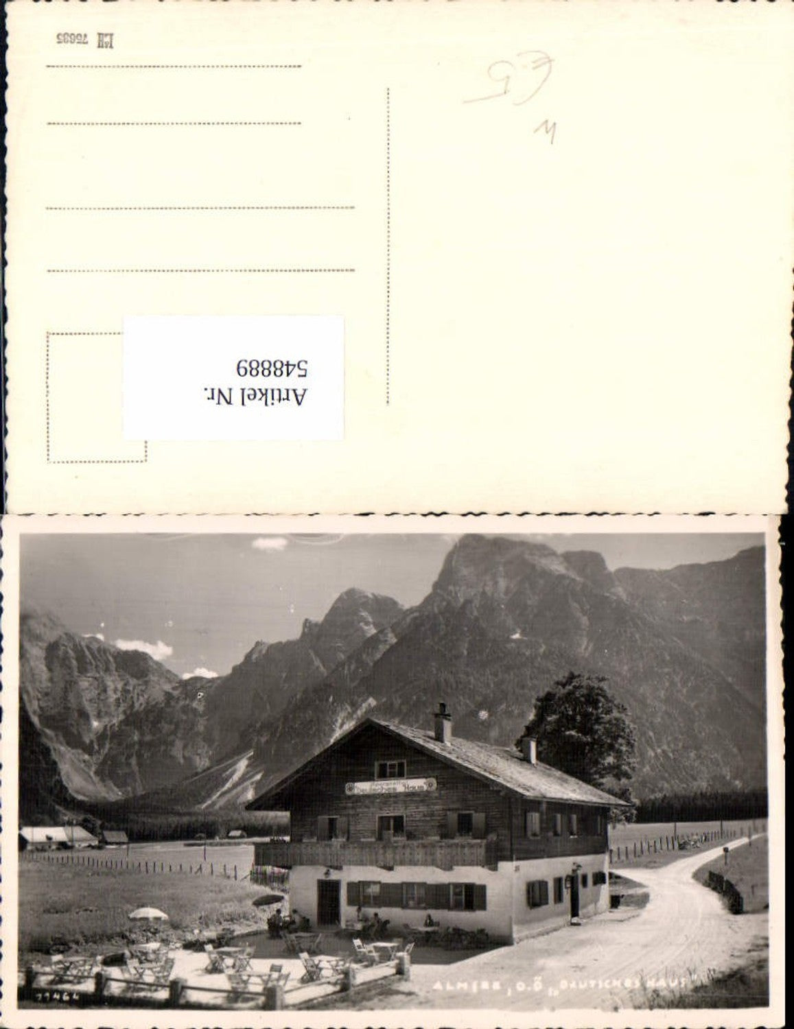 548889,tolle Foto-AK Almsee bei Grünau Deutsches Haus