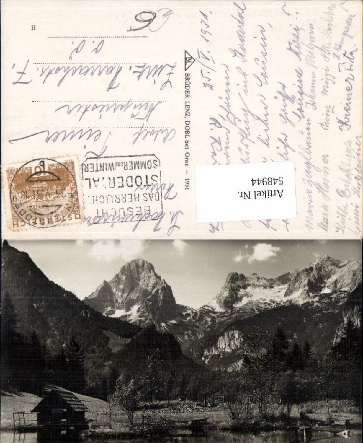 548944,Foto-AK Hinterstoder Polsterlucke