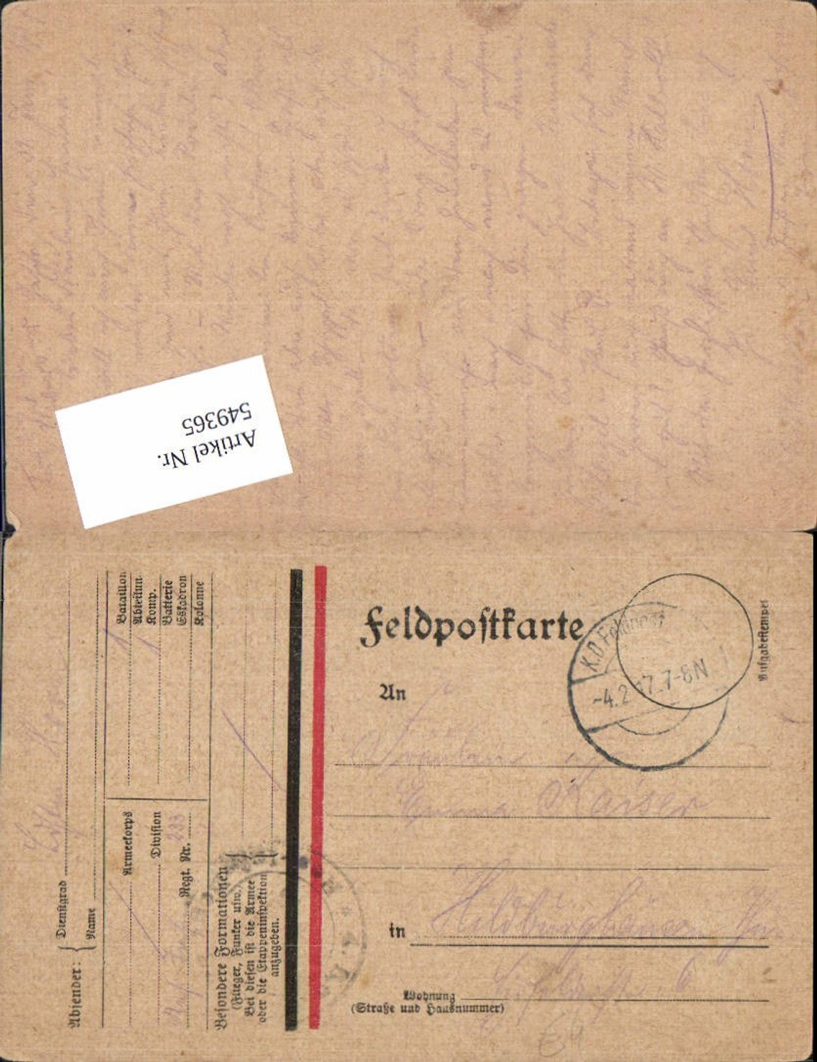 Alte Ansichtskarte – Old Postcard