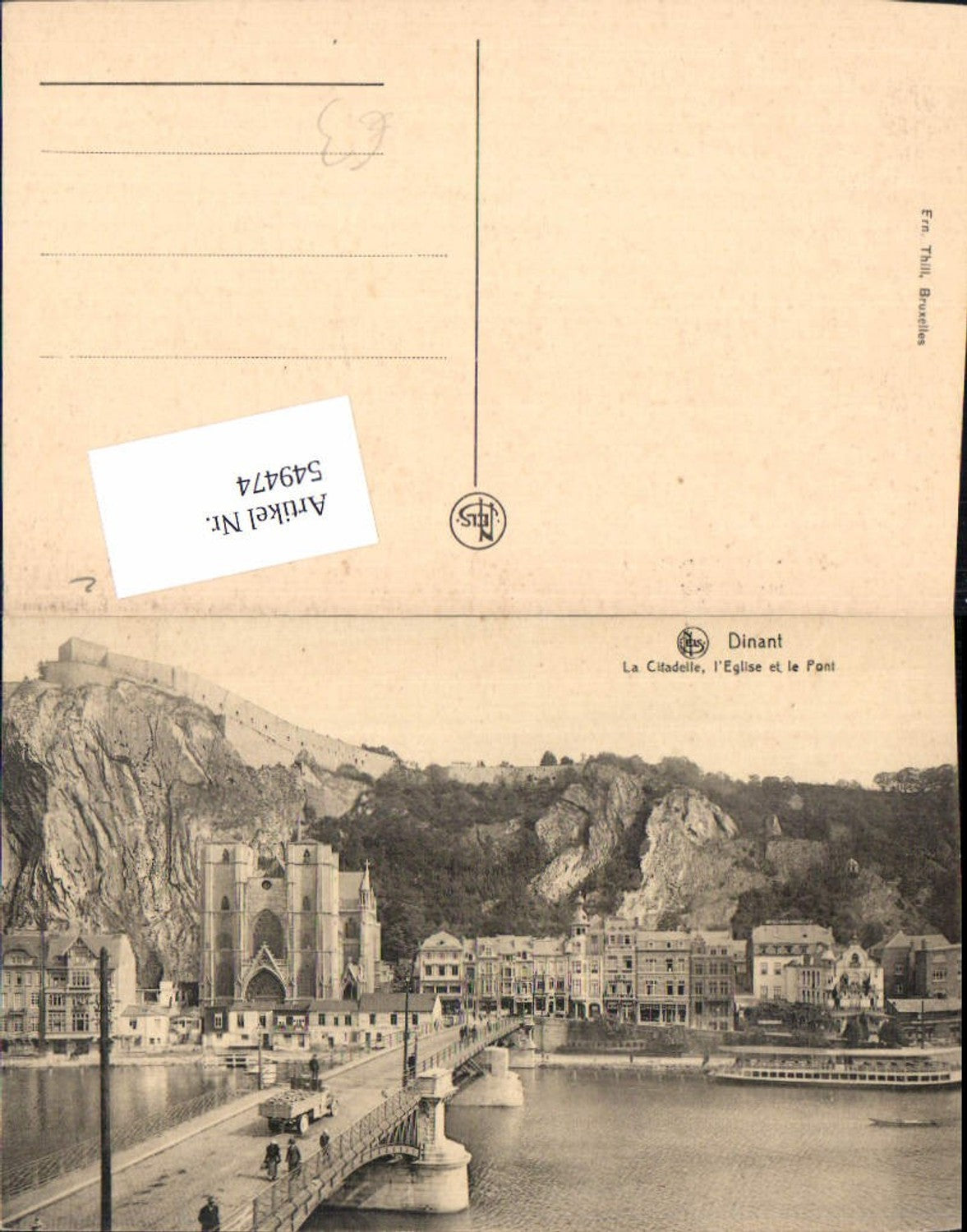 549474,Belgium Dinant Namur Wallonien Brücke LKW Lastwagen