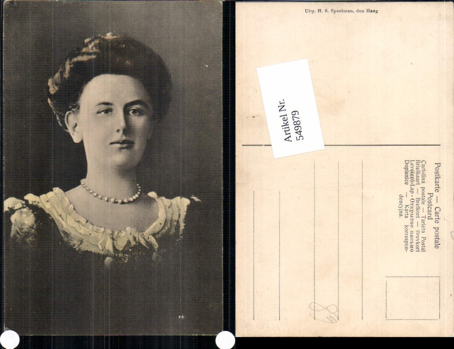 549879,Adel Monarchie Niederlande Wilhelmina