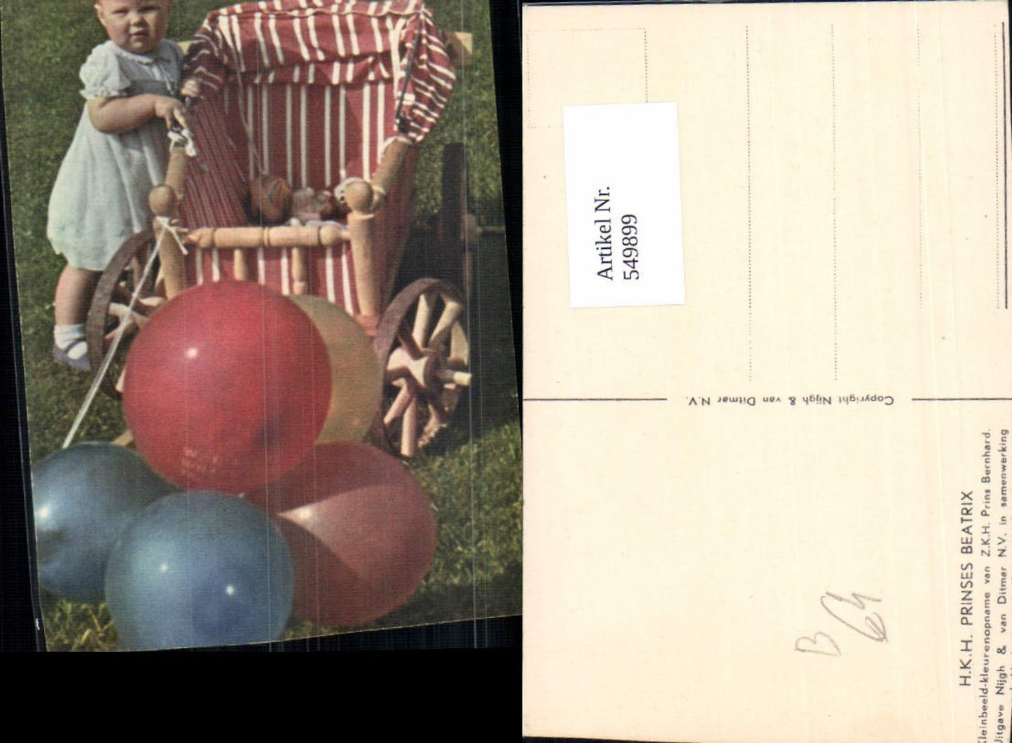 549899,Adel Monarchie Niederlande prinses Beatrix m. Luftballone