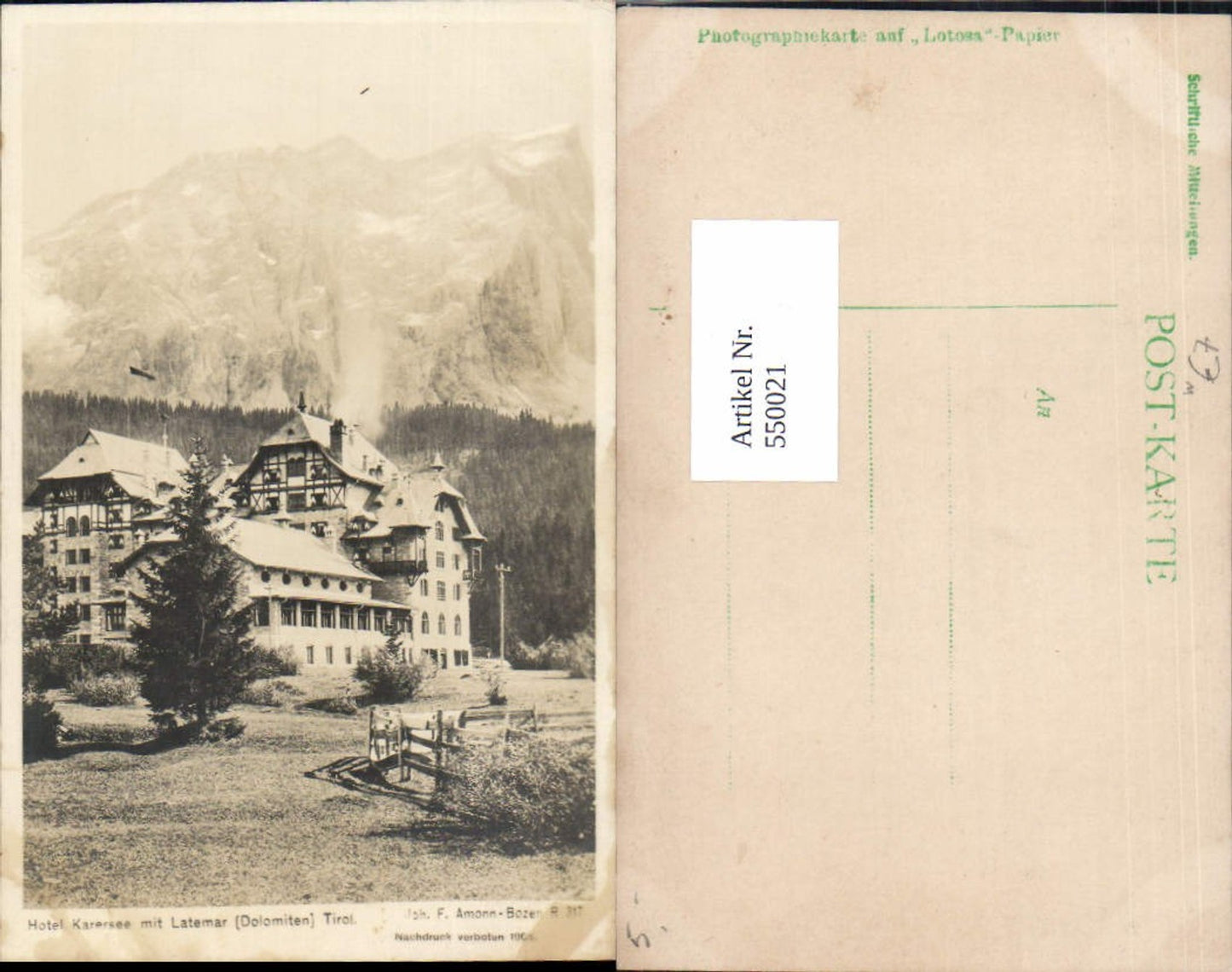 Alte Ansichtskarte – Old Postcard